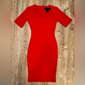 Kardashian Kollection red bodycon dress